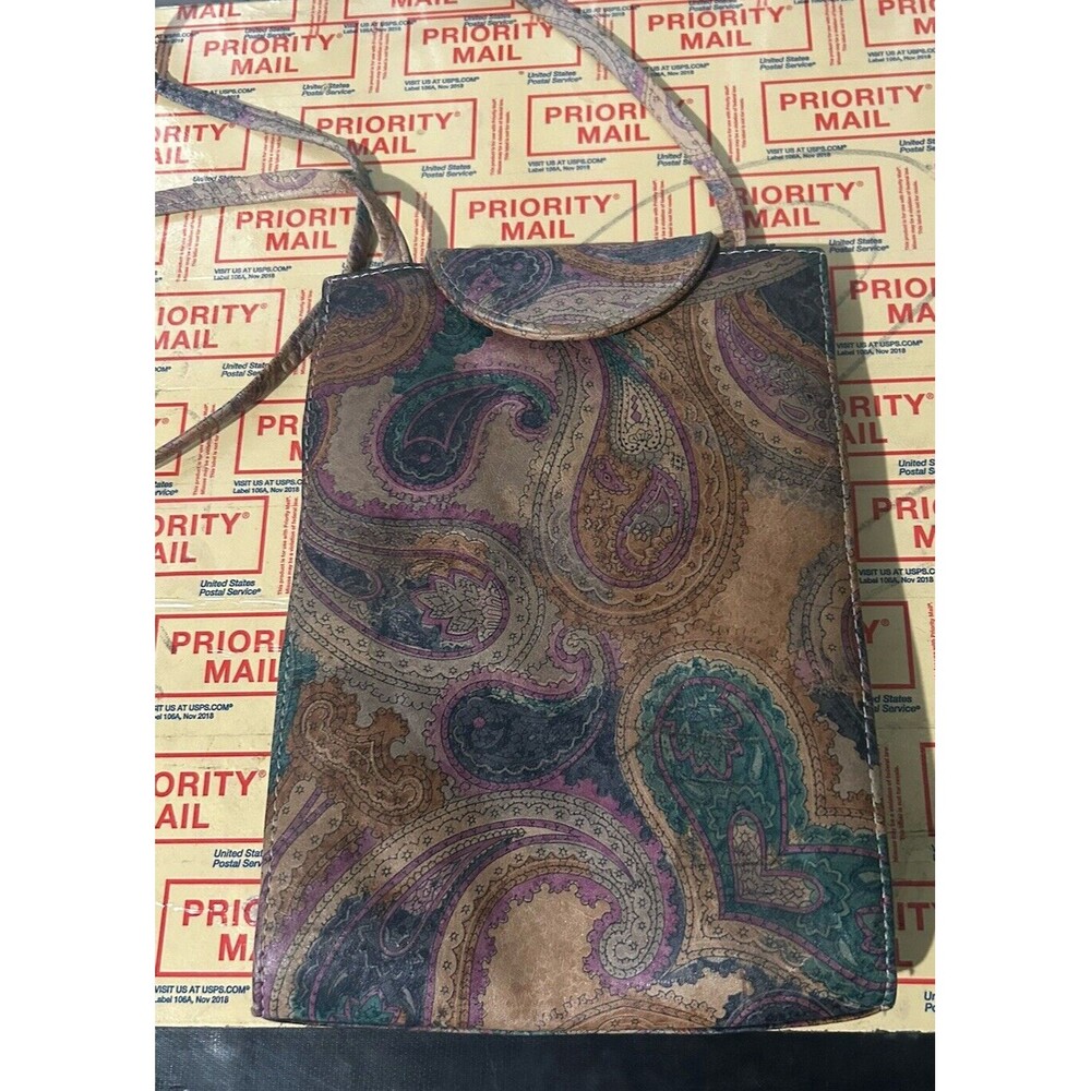 Vintage 80’s? Purple Brown Leather Color Purse Handbag By Bags by Pinky Boho